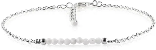Miniatura 80 de YANARA Pulsera de tobillo para mujer, piedra de nacimiento natural, cuentas de piedras preciosas, tobillera delicada hecha a mano de 9 pulgadas +