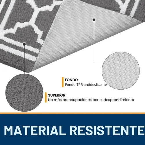 Miniatura 4 de Buganda Alfombra para Puerta Interior, Tapete Resistente a la Suciedad y Absorbente, Antideslizante, Alfombras de Piso de Perfil Bajo para Entrada