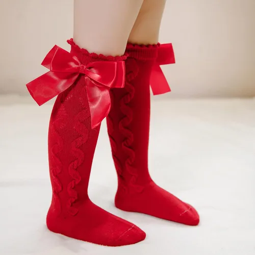 Miniatura 3 de Medias Princess Sock Baby Girls Calcetines sólidos para niños a media pantorrilla, hasta la rodilla, para niños pequeños, cuidado de bebés 20