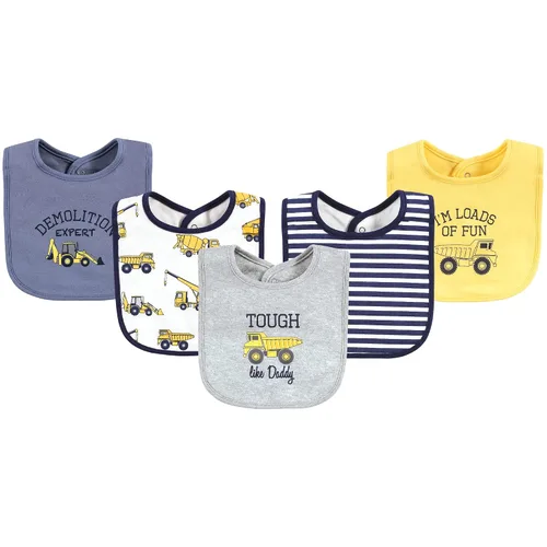 Miniatura 64 de Hudson Baby Baberos unisex de algodón para bebé, nube rosa, talla única (paquete de 2)