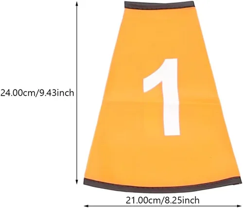 Miniatura 7 de Toyvian Fundas de cubo con logotipo digital, 10 unidades, protectores de cono numerados para entrenamiento de fútbol, agilidad, deportes, manga