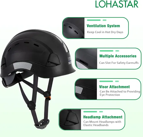 Miniatura 4 de Hard Hats Construction Safety Helmet, LOHASTAR Work ANSI Z89.1 Approved OSHA Hardhat Construction Helmet