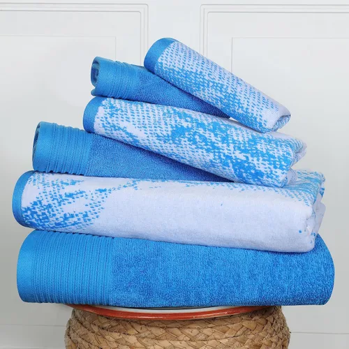 Miniatura 42 de SUPERIOR Juego de 6 toallas de algodón surtido de 6 piezas, incluye 2 toallas de baño, 2 manos, 2 toallas faciales, suaves, absorbentes, accesorios