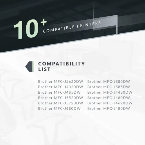 Miniatura 4 de K-Ink Cartucho de tinta de repuesto compatible para Brother LC203, LC203XL, LC201XL, LC201 - Compatible con MFC-J480DW, J880DW, J4420DW, J680DW