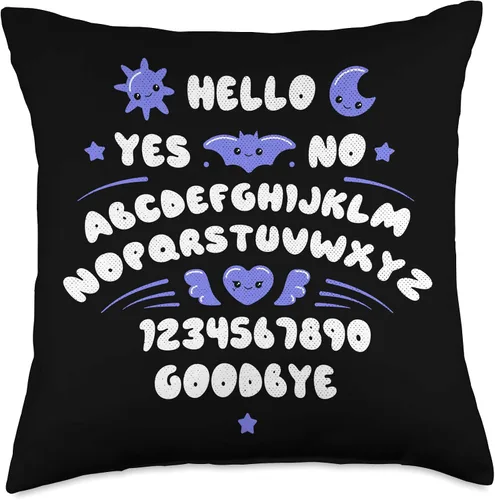 Miniatura 5 de Ouija Board Cute Spirit Board Almohada de 16 x 16 pulgadas, multicolor