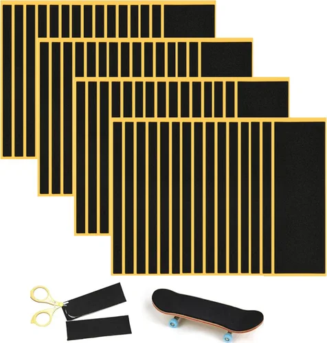 Miniatura 8 de 15 Piezas Cinta de Agarre de Espuma para Fingerboard, Tablero de Madera de Calidad Pegatinas de Espuma con Adhesivo Fuerte Antideslizantes Negras