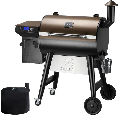 Z GRILLS Parrilla de pellets de madera y ahumador, parrilla de barbacoa 8 en 1 para exteriores con controlador PID 3.0, área de cocción de 697 pies