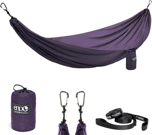ENO TravelNest Hamaca y Correas Combo - Hamaca Portátil de Senderismo y Camping con Correas Incluidas - Hamaca de Viaje para Camping, Senderismo,