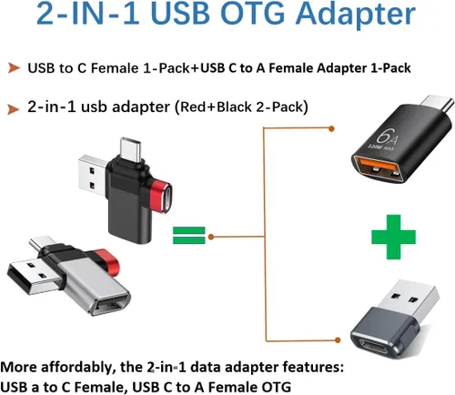 Miniatura 3 de BUISAMG Adaptador USB a USB C, adaptador USB C a A, divisor USB C para MacBook Pro, iMac, iPad Air, convertidor Thunderbolt 4, iPhone 17 16.