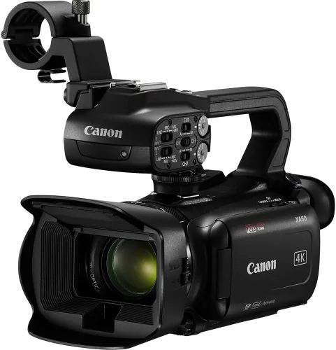 Miniatura 2 de Canon Videocámara profesional UHD 4K XA60 (5733C002) + tarjeta de memoria de 64 GB + batería + cargador + kit de filtro + bolsa + luz LED + lente