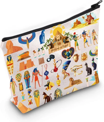 LEVLO Egyp Bolsa de viaje Bolsa de viaje Antiguo Egipto Regalo Egipcio Maquillaje Egipcio Bolsa de Civilización Antigua Mercancía, Egyp, Bolsa de