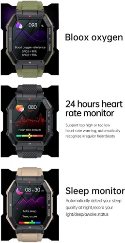 Miniatura 7 de Samsung Galaxy S23 Ultra Reloj inteligente militar para hombres (respuesta/hacer llamadas), 1.85 pulgadas HD táctico deportivo resistente, reloj