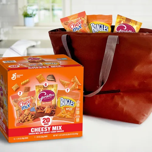 Miniatura 5 de Cheesy Mix Paquete variado de aperitivos, Chex Mix Cheddar, Bugles Nacho Cheese, Gardetto's Aged Cheddar, 20 unidades, 28.875 oz