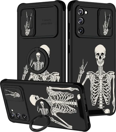 Miniatura 165 de Funda 2 en 1 para Samsung Galaxy Note 10 Plus con diseño de calavera para teléfono con diseño de esqueleto para yoga, fantasma, horror, con cubierta