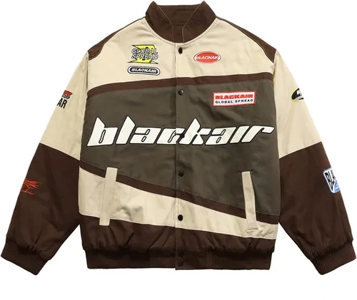 Miniatura 2 de Aelfric Eden Chaqueta universitaria con estampado de amor y letras para hombre, chaqueta de béisbol con gráficos vintage, unisex, ropa de calle