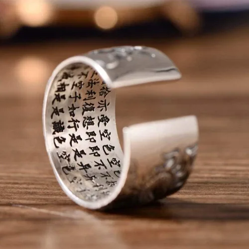 Miniatura 3 de Anillo de plata de ley 925 con diseño de dragón vintage