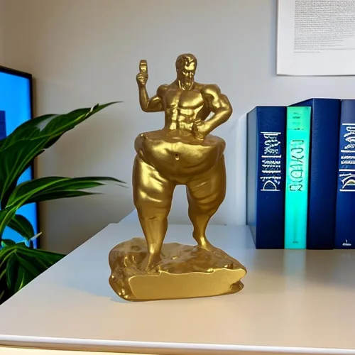 Miniatura 3 de Autoescultura, toma un martillo para tallarte a ti mismo, estatua de fitness para perder peso, decora tu hogar, oficina o estante