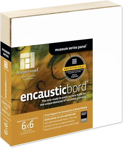 Miniatura 25 de Ampersand Art Supply Panel de pintura de madera: Serie Museo Encausticbord, 7/8 pulgadas de profundidad, 8 "x 10" Profundidad de 7/8 pulgadas