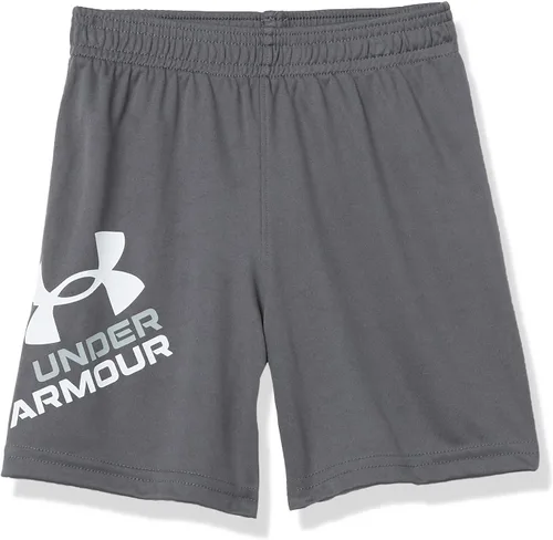 Under Armour Pantalón corto con símbolo de prototipo para niños, estampado serigrafiado, cintura elástica