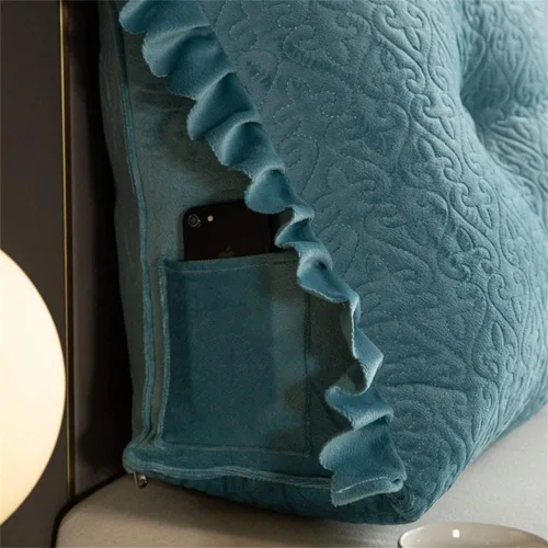 Miniatura 3 de Almohada grande de cuña de lectura, cojín para cabecero de cama, cojín para cama individual, matrimonial, Queen, King, litera, azul, 59 pulgadas