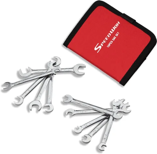 Miniatura 12 de SPEEDWOX Juego Mini de Llaves de Doble Extremo Abierto Métricas 4mm-11mm 10 piezas Llave de Cabeza Angular Super Fina con Bolsa de Almacenamiento