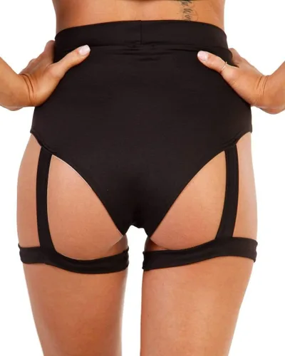 Miniatura 5 de iHeartRaves - Pantalones cortos de talle alto para mujer
