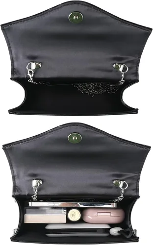 Miniatura 6 de Milisente Bolso de noche para mujer, bolso de mano para fiesta nupcial, bolsos de cóctel y baile de graduación con charol