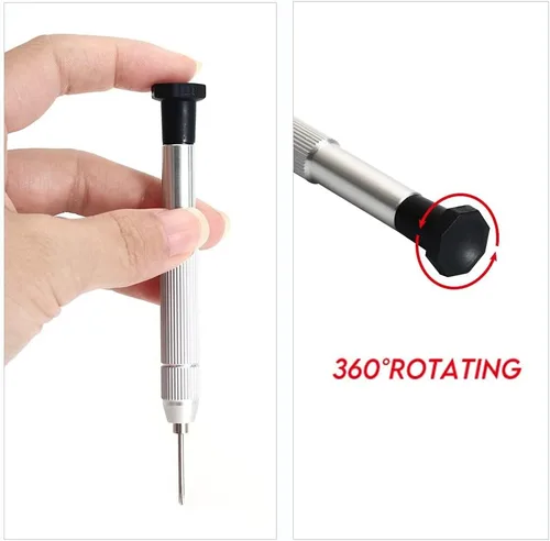 Miniatura 3 de Juego de destornilladores de precisión, kit de reparación de gafas con 10 estilos de destornilladores/almohadillas para la nariz/destornilladores