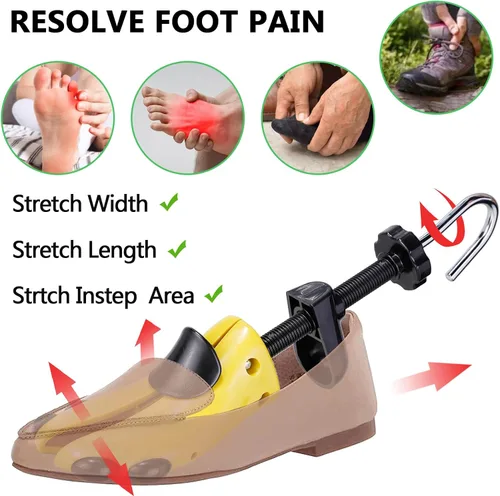 Miniatura 3 de Msentuo Estirador de zapatos, longitud y ancho ajustables para hombres y mujeres, ampliador de zapatos ajustable de 4 vías