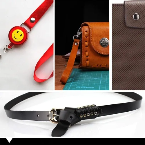 Miniatura 6 de Remaches tubulares de doble tapa arcoíris – Remache rápido redondo de botón de metal arcoíris de 0.354 in, remaches para bolsos, bolsos, zapatos