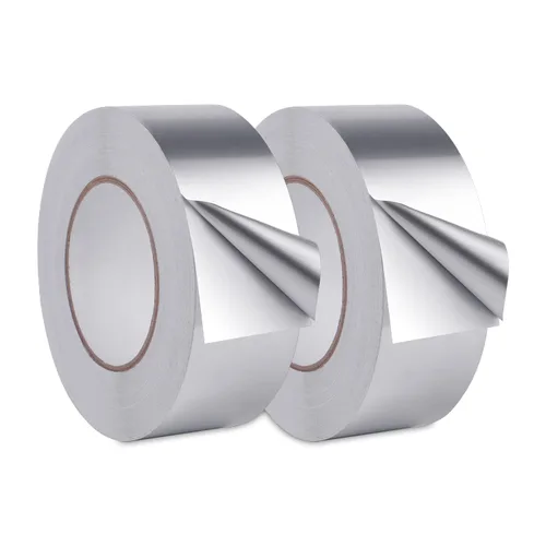Lichamp Cinta de papel de aluminio HVAC, paquete de 2 cintas aislantes de metal para conductos, sellado de aire acondicionado de CA, 2 pulgadas x 70