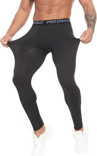 Miniatura 3 de SS COLOR FISH Paquete de 3 pantalones de compresión para hombre, atléticos, capa base, leggings de entrenamiento, mallas para correr para hombre