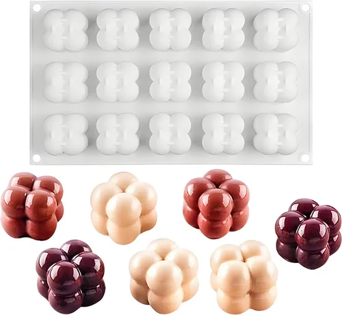Miniatura 13 de Moldes de hojas de silicona, moldes de mousse en forma de hojas de 6 cavidades para chocolate, dulces, pudín, mousse, pasteles, decoración