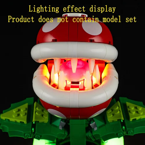 Miniatura 6 de GEAMENT Kit de luz LED compatible con Lego Super Mario Piranha Plant 71426 (juego de modelos no incluidos)