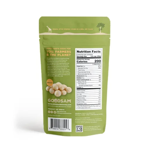 Miniatura 2 de GoodSAM Nueces de macadamia crudas orgánicas, sin sal, frutos secos enteros, sabor cremoso mantecoso, cultivadas de forma sostenible en granjas