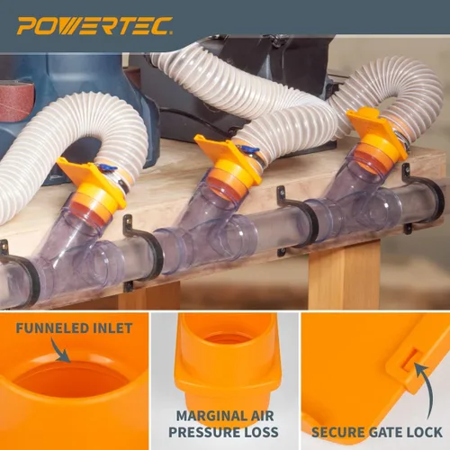 Miniatura 2 de POWERTEC Dust collection fittings for woodworking dust collector system