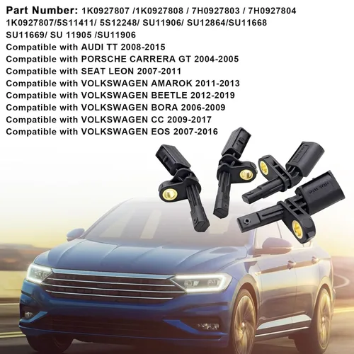 Miniatura 6 de SecosAutoparts Sensor de velocidad de rueda ABS delantera y trasera para VW Golf Beetle CC Jetta Passat Bora Fit para Audi TT Fit para Seat Leon