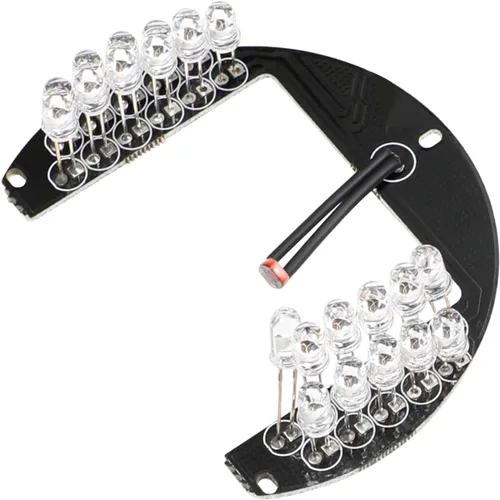 Othmro 1 unids 22 LED IR iluminador para cámara de seguridad 45 grados IR Led placa redonda IR luz infrarroja iluminador tablero bombilla para
