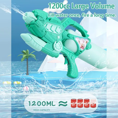 Miniatura 4 de Super Pistolas de agua para adultos y adolescentes Pistola de chorro de agua grande de 1200 cc Adultos Super Soaker de largo alcance Pistolas