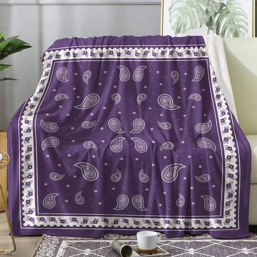 Miniatura 12 de Manta tipo bandana negra tamaño King, manta de forro polar para sofá, cama, sofá, mantas y mantas de cachemira, manta de franela de felpa súper