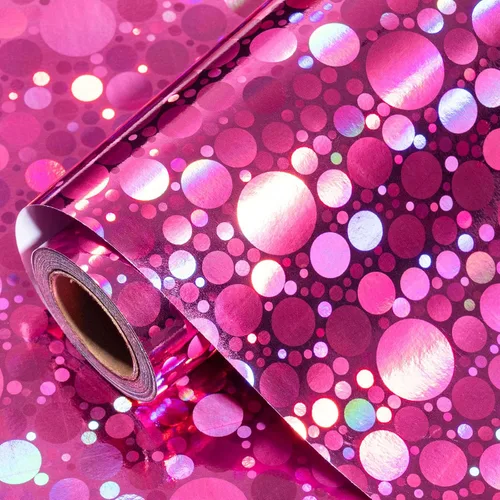 Miniatura 14 de LeZakaa Papel de Regalo Holográfico Rosa, Papel de Aluminio Metálico con Brillo y Diseño de Estrellas para Navidad, Día de la Madre, Graduación