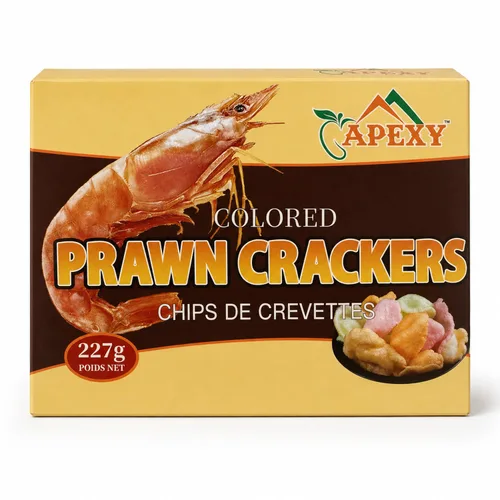 Apexy - Galletas de gambas fritas de camarones crudos, galletas de camarones asiáticos multicolores, refrigerio crujiente de frito a hojaldre para