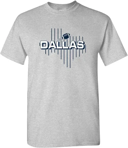 Miniatura 13 de Xtreme Apparrel Camiseta para hombre Team Field Map para aficionados al fútbol Dallas - Camisa azul marino