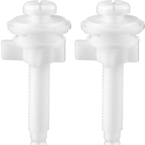 Miniatura 9 de Kit de repuesto de 32 piezas de tornillos para asiento de inodoro Jetec, pernos de plástico con tuercas de plástico y arandelas, kit de piezas