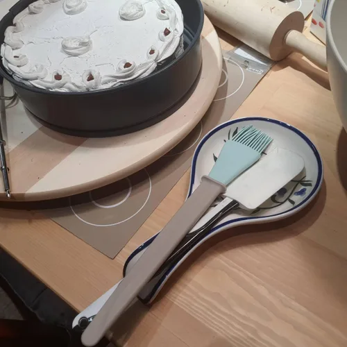 Miniatura 6 de Lindo soporte para cucharas de cerámica grande para encimera de cocina, estufa, resistente al calor, apto para lavavajillas, soporte para utensilios