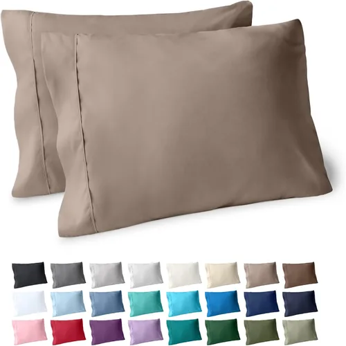 Miniatura 17 de Bare Home Juego de 2 fundas de almohada de microfibra de tamaño estándar, fundas de almohada refrescantes, doble cepillado, fácil cuidado, cierre