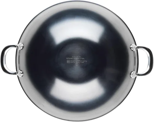Miniatura 12 de Anolon Everlast N2 - Sartén wok/para saltear de acero al carbono, compatible con todos los tipos de cocina, utensilios de metal seguros, 14 pulgadas