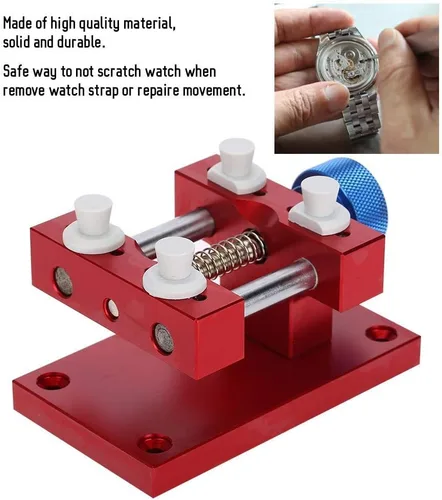 Miniatura 2 de Soporte de caja de reloj ajustable, reloj de pulsera de metal para reparación de caja abierta, soporte para correa de reloj, herramienta