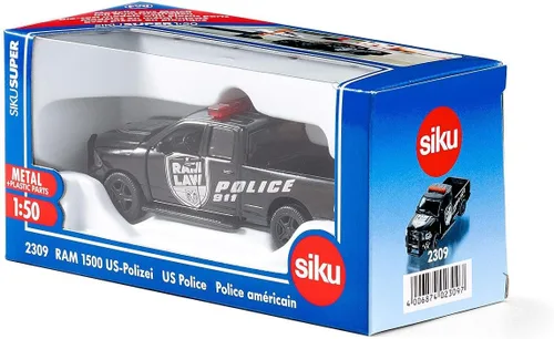 Miniatura 5 de siku 2309 Super Dodge Ram 1500 - Pastilla de policía, color negro