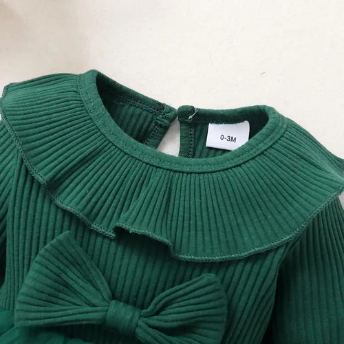 Miniatura 13 de OPAWO Vestido de bebé recién nacido, vestido de verano sin mangas, enterizo con cuello halter, vestido de tul de una pieza, 0-18 meses